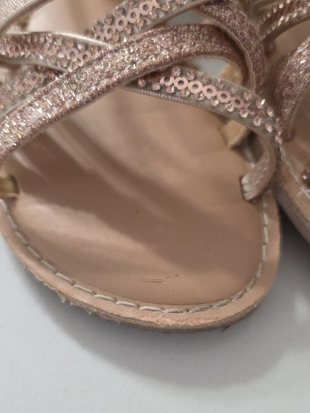 Jumping Beans Ozziee Gladiator Sandals- Rose Gold Size 11 Toddler
